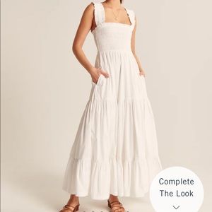 NWT Abercrombie and Fitch “Smocked Bodice Easy Maxi Dress”